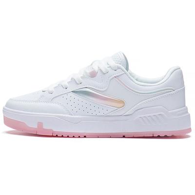 Li Ning Ace Удобные Мягкие Эластичные Повседневные Амортизирующие Износостойкие Низкие Кроссовки Для Скейтбординга Женские Кроссовки Белые AGCS032-4