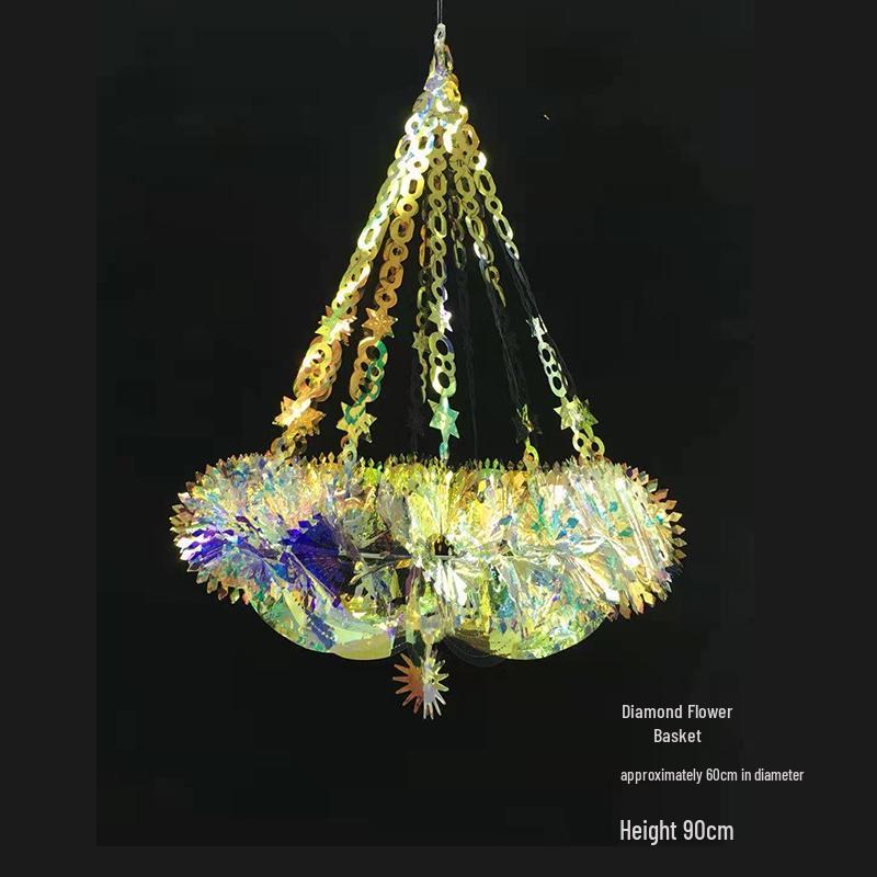 Iridescent Snowflake Honeycomb Ball Ornament - Colorful Christmas & Spring Decoration Prop