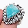 Amazonite Gemstone 925 Sterling Silver Jewelry Ring Size 9