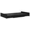Storage Bed Frame Black Oak Effect 120 x 190 cm