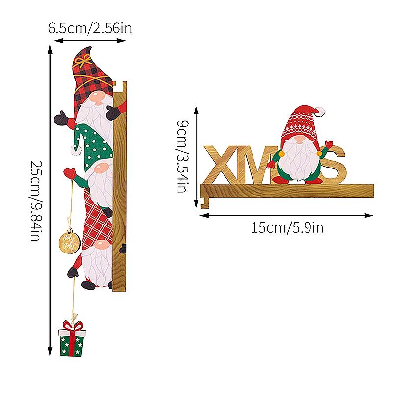 1 шт. Украшение дверной рамы, рождественское украшение, знак, декор, Санта, угол стола, стиль гнома