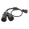 14Pin 9Pin Diagnosis Cable Adapter 457?6114 ABS Rubber High Flexibility for ET3 OBD2 317?7485