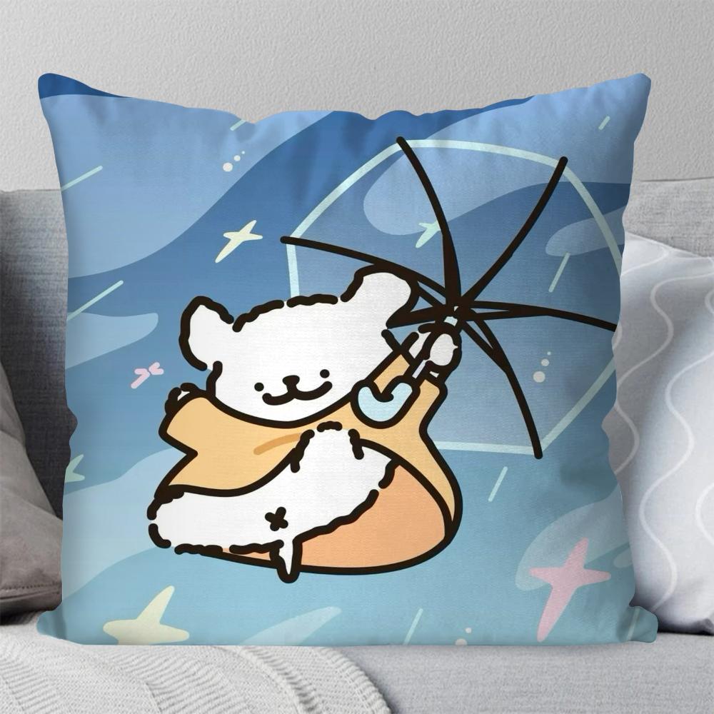 1pc M-Maltese Animation Pillow Case Square Pillow Bedroom Sofa Leisure Comfort Cushion Car Living Room Home Decoration 40X40