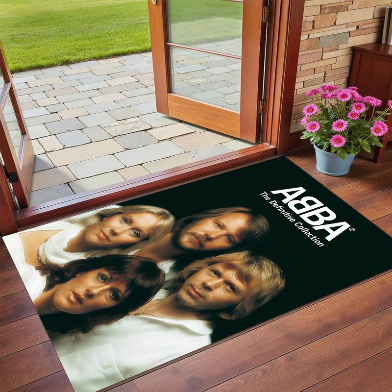 ABBA Print Crystal Velvet Plush Rug Anti?Slip Wear?Resistant Floor Carpet For Indoor Household Home Decoration