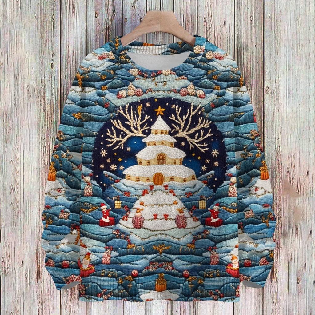 Рождественские толстовки для детей, вязаные свитера для мальчиков и девочек, симпатичные рубашки, осенние свитера с круглым вырезом, топы