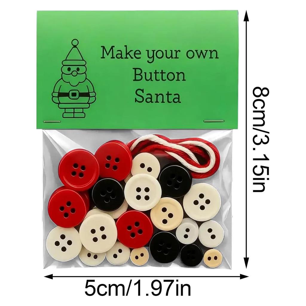 Веселый набор для изготовления пуговичных рождественских украшений, сделай сам, набор для изготовления пуговичных рождественских украшений, набор для изготовления пуговичных рождественских украшений для всех возрастов
