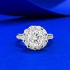 Flower Cluster Classic 8.0Mm Round Plush Diamond Ring Ring