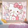 Kawaii Sanrio Character Print Tapestry Kitty and Melody Room Decoration Home Decoration Bedroom Wall Hanging