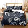 Hippie Graffiti Duvet Cover Set King Queen Size For Kids Boys Youth Polyester Comforter Cover Modern Street Art Bedspread Cover