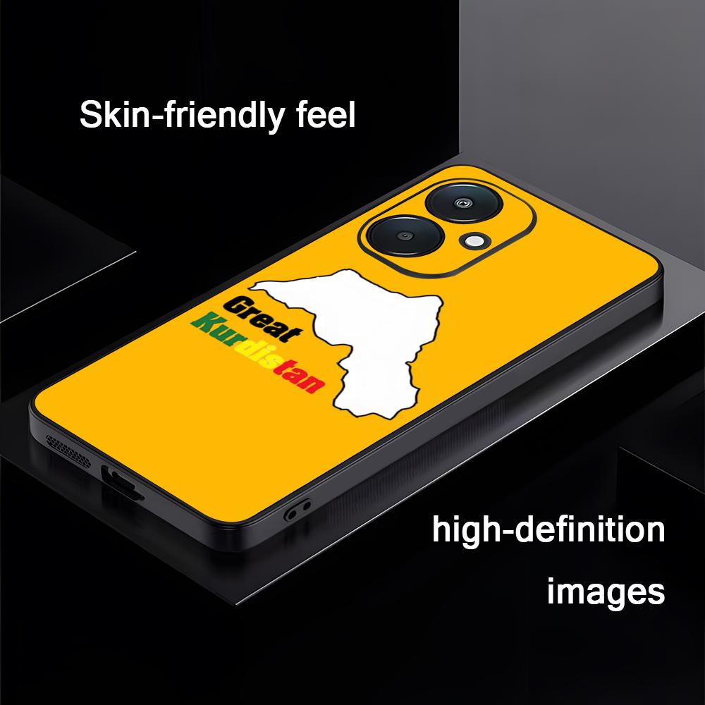 Флаг emblem Kurdistan Крутой чехол для телефона для Xiaomi Redmi 14C 13C 12C Note14 13 12 11 10 Pro Plus S Мягкая черная крышка для телефона