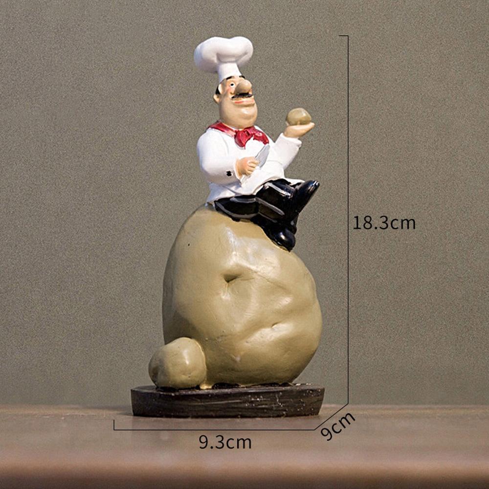 New Figure Model Toys Gift Chef Cooking Drinking Statue Living Room Decoration Crafts Ornaments Artwork