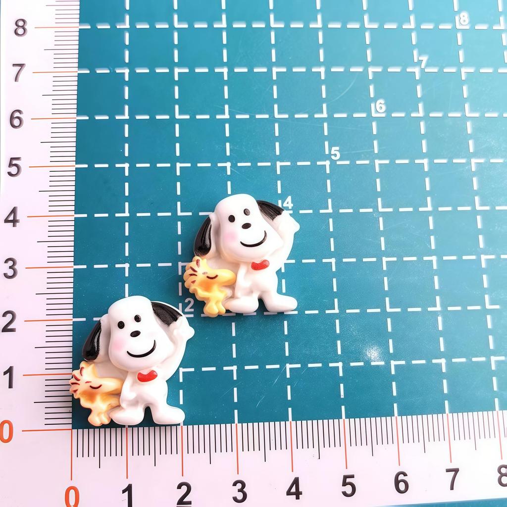 Glossy Cute Snoopy Dog Resin Accessories for Phone Cases & Hair Clips