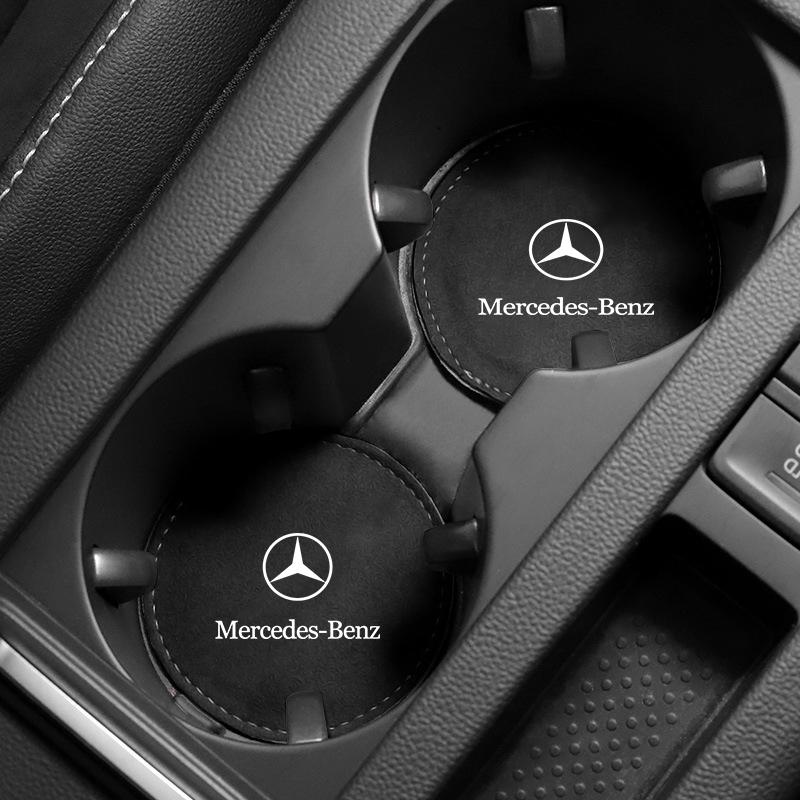 Накладка на подстаканник из ПУ кожи, нескользящий коврик-подставка для Mercedes Benz AMG W212 W204 W211W168 W213 W205 W210 W108 W124