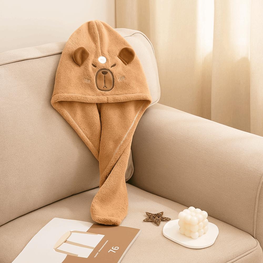 2PCS Kawaii Towel Cap Quick Dry Super Absorption Cap Animal Theme Bath Hat  Hair Care