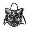 Новая женская сумка темная кошка косая сумка модная трендовая сумка в стиле панк кошачья мордашка хэллоуин женская сумка