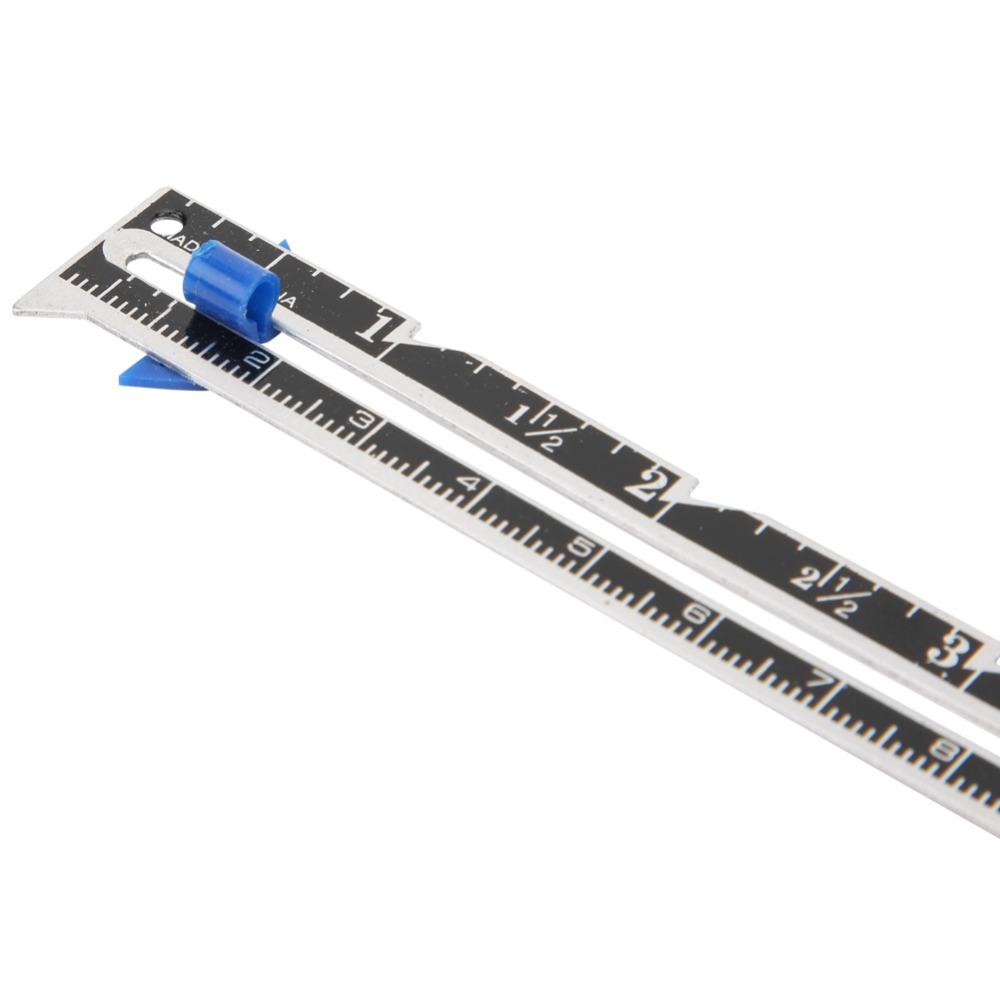 3pcs Black DIY Patchwork Tool Sliding Gauge Cloth Measuring Tool Durable Sewing Ruler For Knitting
