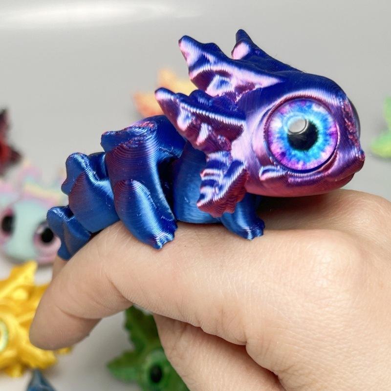 1 шт. Декорация для гостиной 3D-печать Фигурки саламандры Подвижные суставы Имитация глаз Для домашних аксессуаров Детский подарок