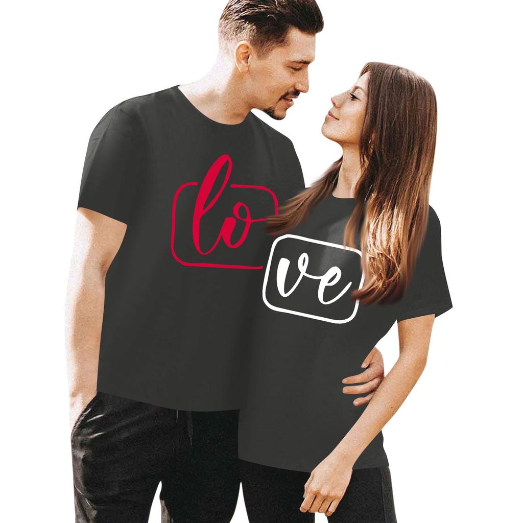 Женская повседневная футболка с круглым вырезом и коротким рукавом с принтом ко Дню святого Валентина