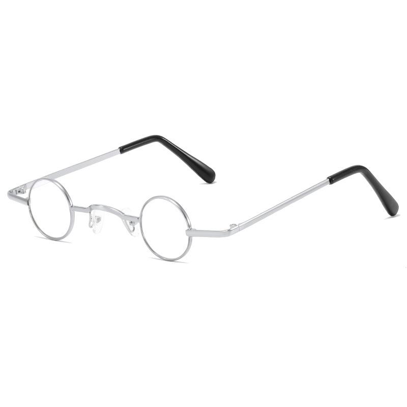 Солнцезащитные очки в стиле панк в круглой ультрамаленькой оправе для мужчин и женщин, очки в маленькой круглой оправе в стиле принца, металлические очки, солнцезащитные очки в стиле хип-хоп