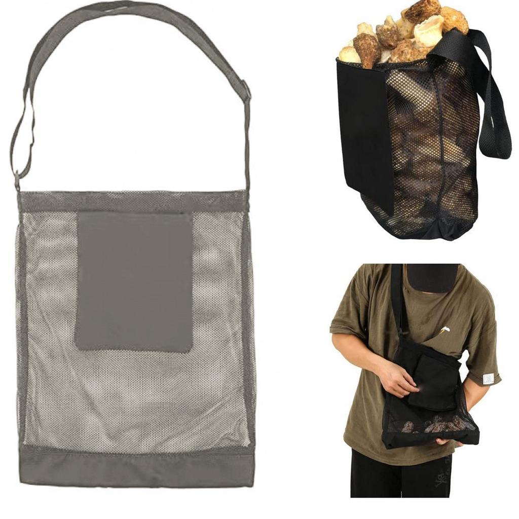 Сумка для сбора грибов, сумка для сбора урожая с сеткой и маленьким мешочком, складная корзина для сбора фруктов и грибов, сумка для сбора урожая