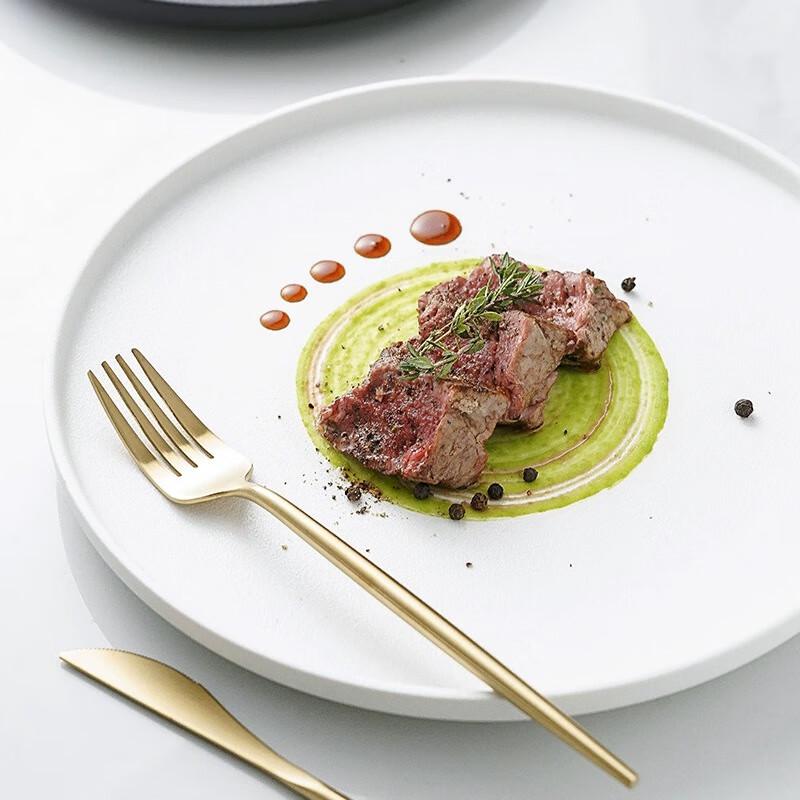 Nordic Ceramic Flat Dinner Plate