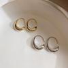 2024 Высококлассные геометрические серьги C-образной формы: Универсальные роскошные модные серьги-кольца для женщин