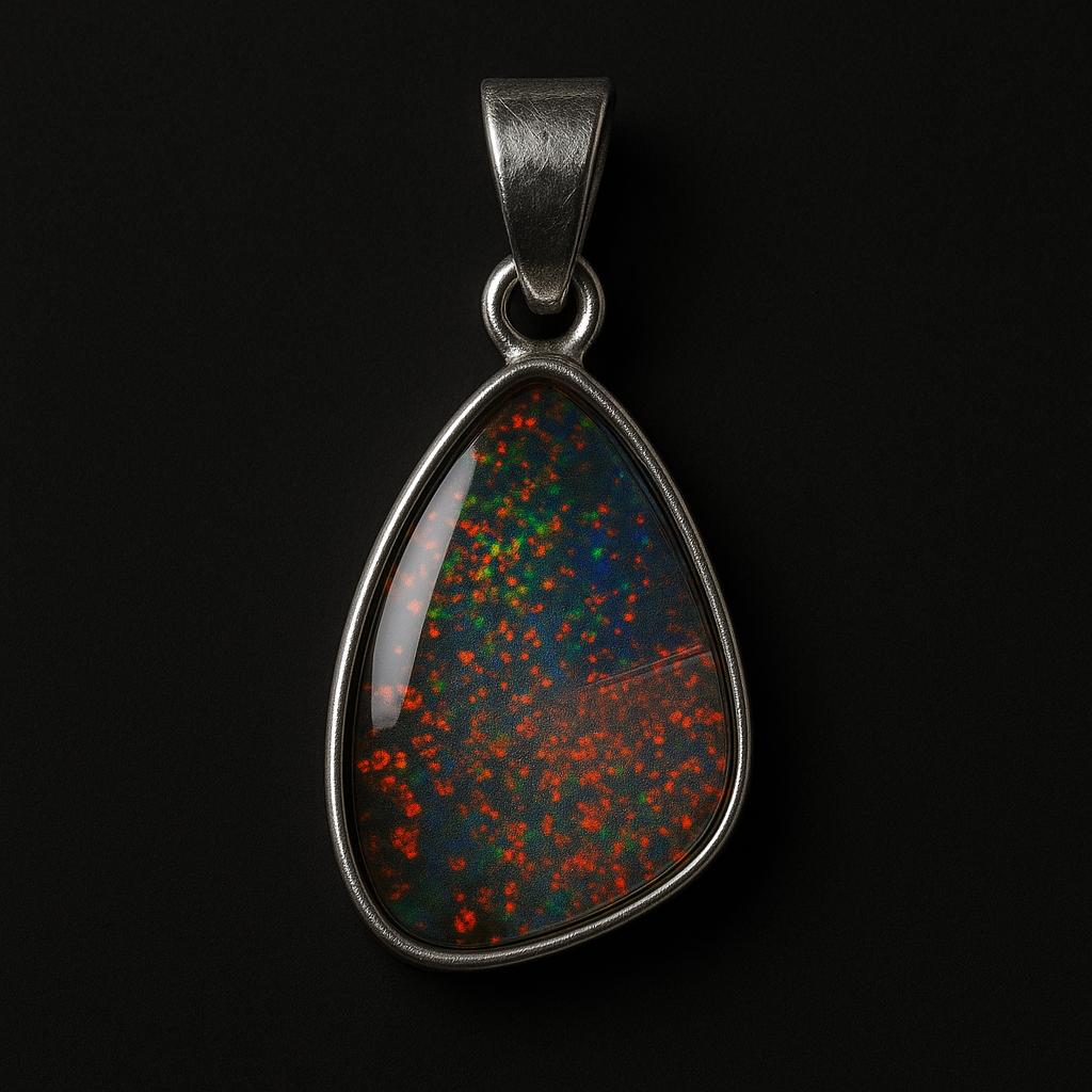Natural Multicolor Fancy Pendant 22.6 Ct 925 Sterling Silver Jewelry