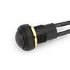 Waterproof Momentary Reset ON/OFF Push Button Round Switch with Wire Black