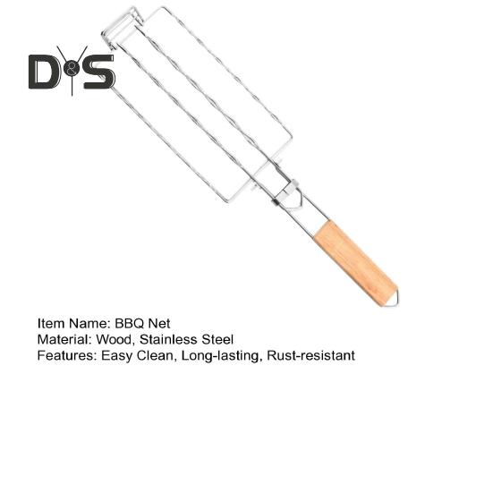 Сетка для барбекю из колбасы, нержавеющая сталь 304, стойка для гриля для кукурузы, складной портативный инструмент для барбекю, легко чистящаяся сетка для барбекю, инструмент для приготовления пищи на открытом воздухе