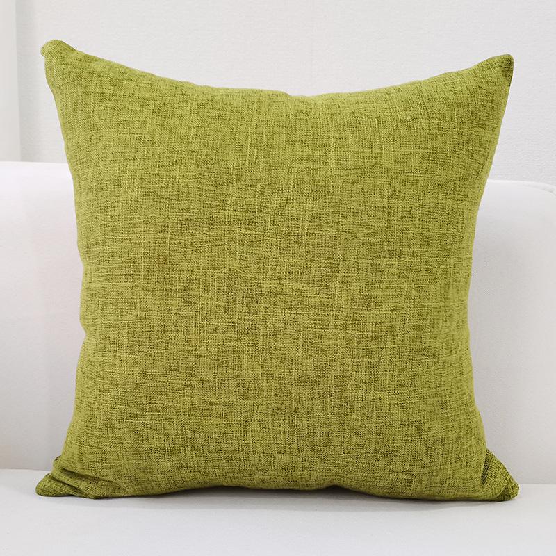 Nordic Home Thickened Linen Solid Color Pillowcase Sofa Cushion Cover Pillowcase