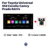2din Android автомобильный радиоприемник мультимедийный проигрыватель CarPlay авто стерео для Toyota VIOS CROWN CAMRY HIACE PREVIA COROLLA RAV4 универсальный GPS