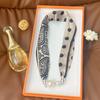 Silk Scarf Women's Spring, Autumn and Summer New Fashion Neck Protection Decoration Long Necklace Type Magnetic Buckle Scarf Small Scarf