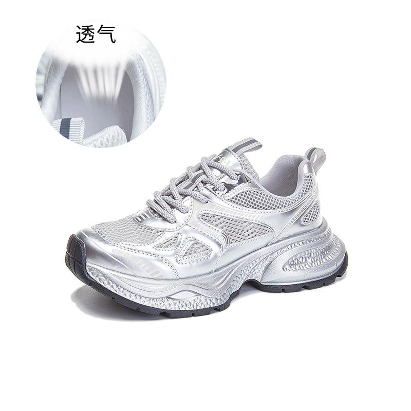 Absorbent sole dad shoes women's 2025 summer new mesh breathable sports shoes women's casual women's shoes versatile shoes children