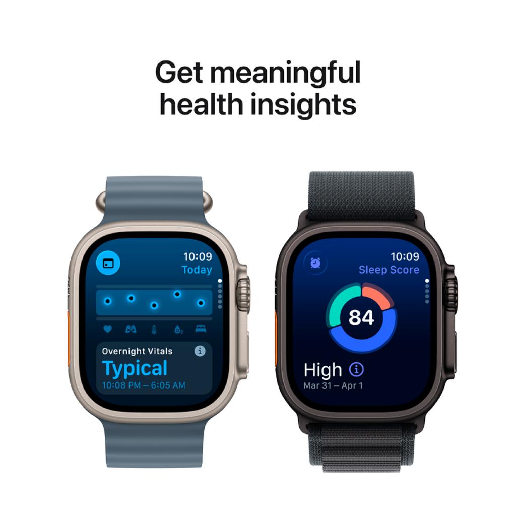 Apple Watch Ultra 3 GPS + Cellular 49 мм, корпус из натурального титана с ремешком цвета «Синий океан» с якорем, модель A3281