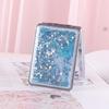 Girlish Heart Double-Sided Portable Makeup Mirror - Cute, Compact, and Foldable.