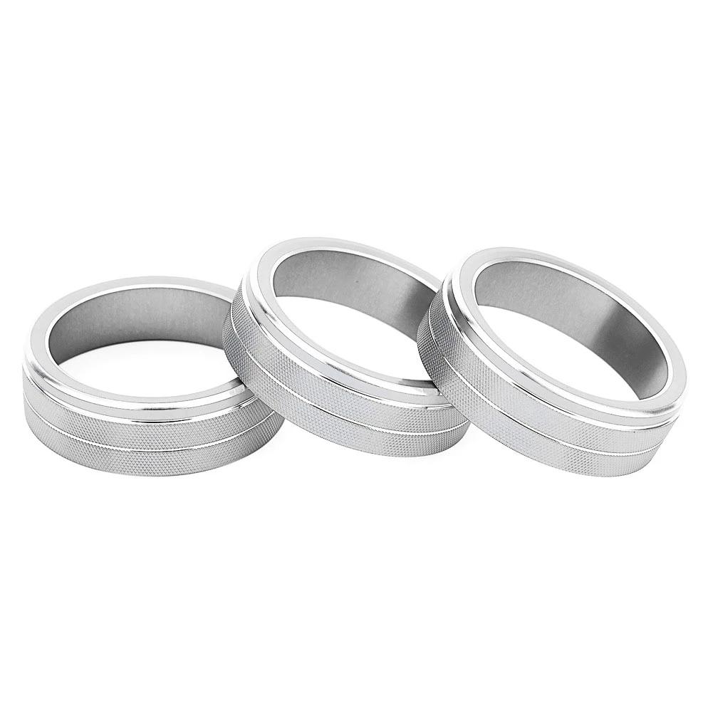 3Pcs/Set Car Air Conditioning Knob Control Switch Decoration Ring Fit For Volkswagen VW Golf 7 MK7 2014- Auto