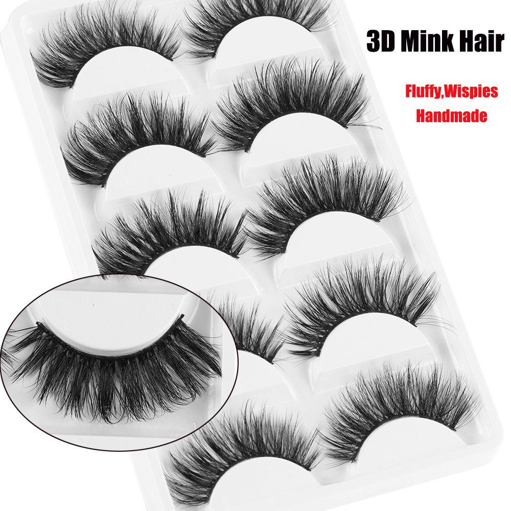 Thick Multilayer Natural Long False Eyelashes 3D Faux Mink Hair Wispy Fluffy Eye Lashes Extension