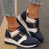 Large Size Women's Sports and Leisure Shoes New Fashion Slope Heel Platform Casual Sports Women's Single Shoes Women