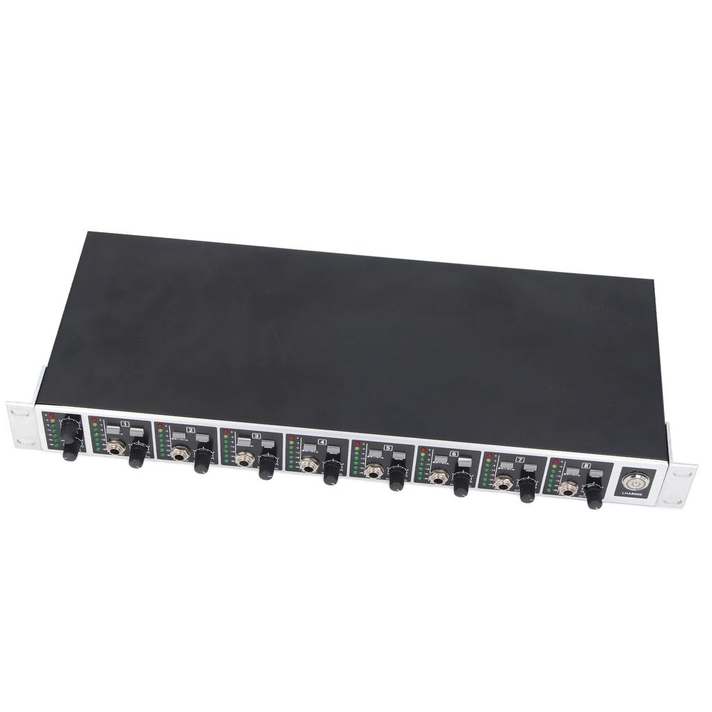 Headphone Power Amplifier 8 Channel Earphone Splitter Professional Distributor for Studio and Stage Use EU Plug