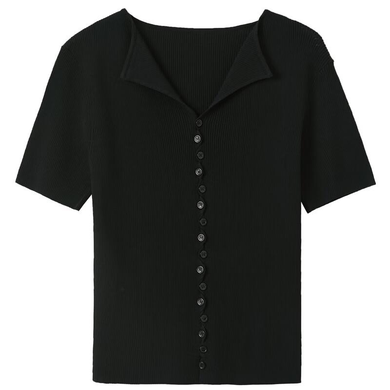 Sancai Plus Size Ribbed V-Neck Knit Top