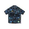 Li Ning Badfive Chongqing City Limited Edition Fog Capital Trend Повседневная спортивная дышащая рубашка с коротким рукавом с карманом Мужские рубашки темно-синего цвета ASHR135-1