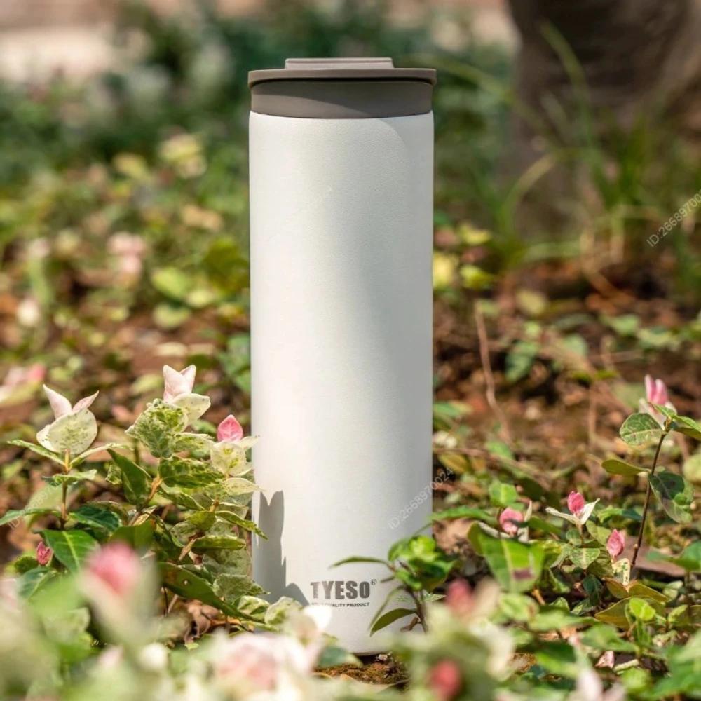 Tyeso 500ml Thermoses Insulated Stainless Steel Travel Mug Leak-Proof Direct Water Bottle Portable Car Coffee Cup Vacuum Cup