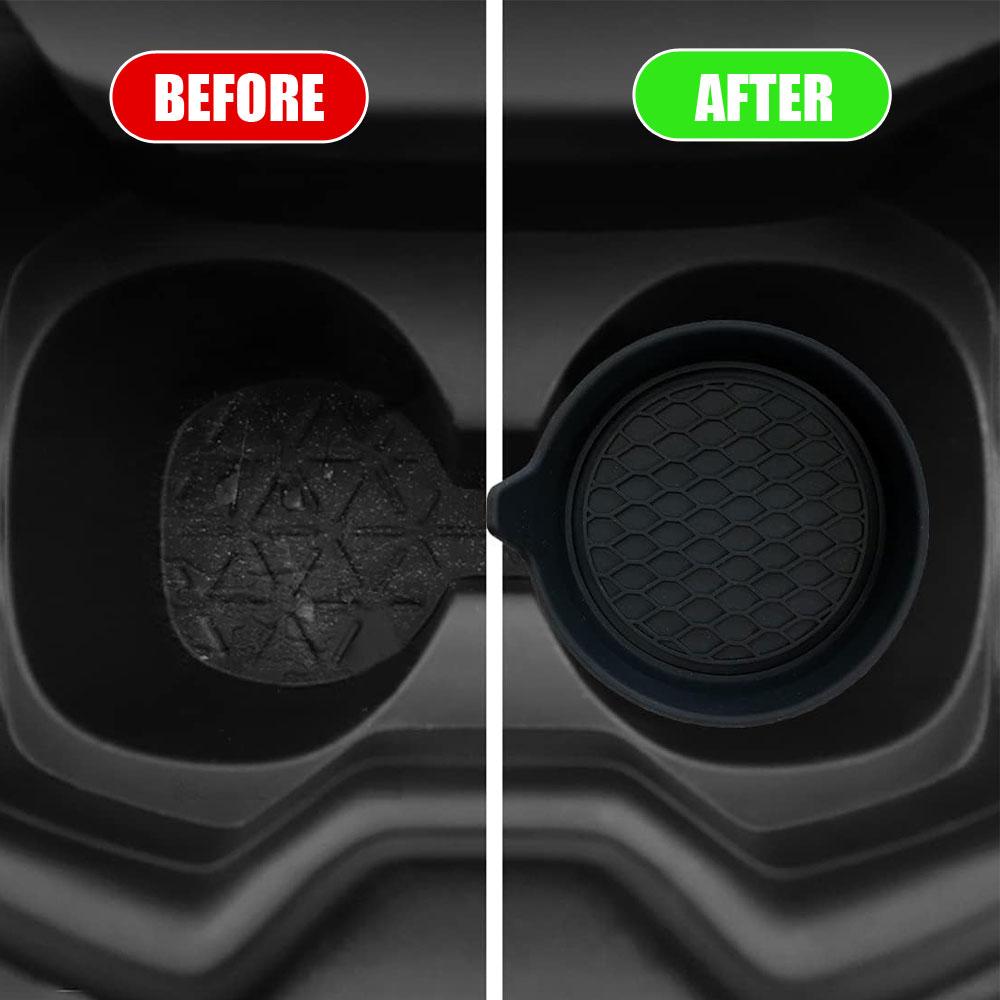 2 шт. автомобильные силиконовые подставки для чашек, коврики, подстаканники, противоскользящие вставки, подставки для большинства чашек, универсальные аксессуары для салона автомобиля