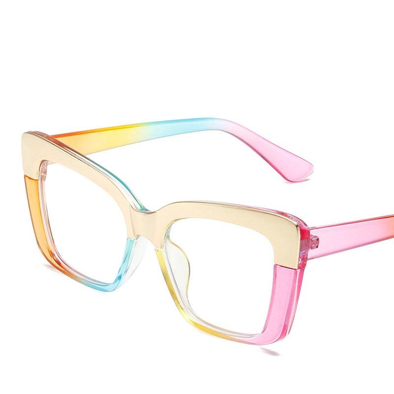 Non-polarized Sunglasses for Women Fashion Retro Cat-eye High-definition Fashionable Anti-blue Light Large Frame Casual Eyewear