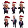 Рождественское украшение Трампа 2D акриловое зеркало заднего вида автомобиля подвеска мультфильм Трамп рождественская елка украшение для двери рюкзака