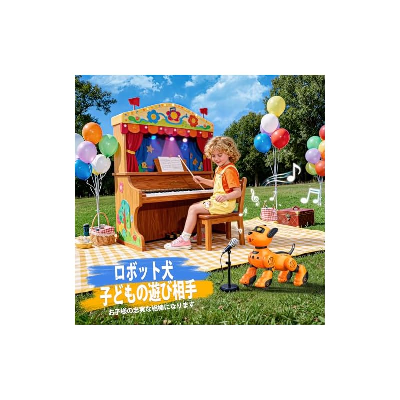 HBUDS Robot Dog Toy, Multifunctional Robot Pet with Following Functions, Voice Commands, and Touch Sensors, Popular Kids' Educational Toy with