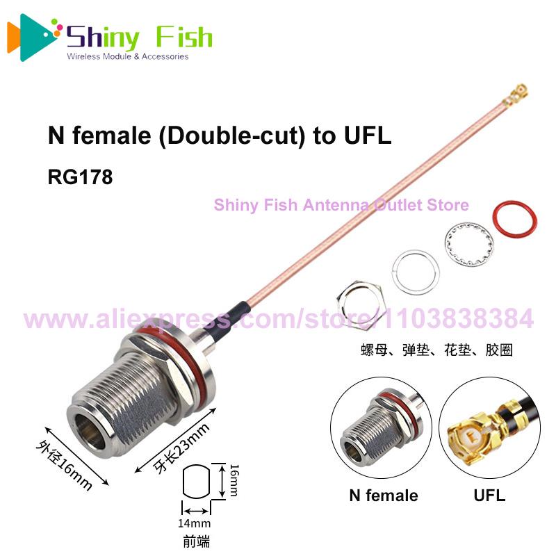 1Pcs RG316 RG178 RF Coax Pigtail N Female Cable to UFL MMCX MCX SMA Welding Connector Adapter U.FL WIFI Antenna Extension Jumper