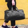 Unisex Large Capacity Travel Duffle Faux Leather Gym Fitness Tote Shoulder Bag