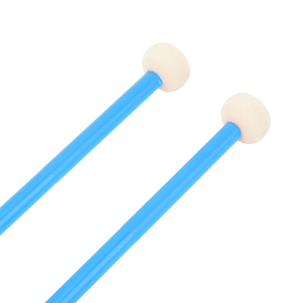 2Pcs Felt Head Nylon Handle Double Headed Instrument Accessory Set Kit for Playing