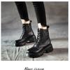 Fashion Genuine Leather Women Boots Zip Round Toe Shoes for Women Concise Leisure Sewing Platform Boots Botas Altas Plataforma Mujer